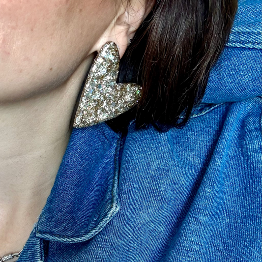 boucles coeur en resine